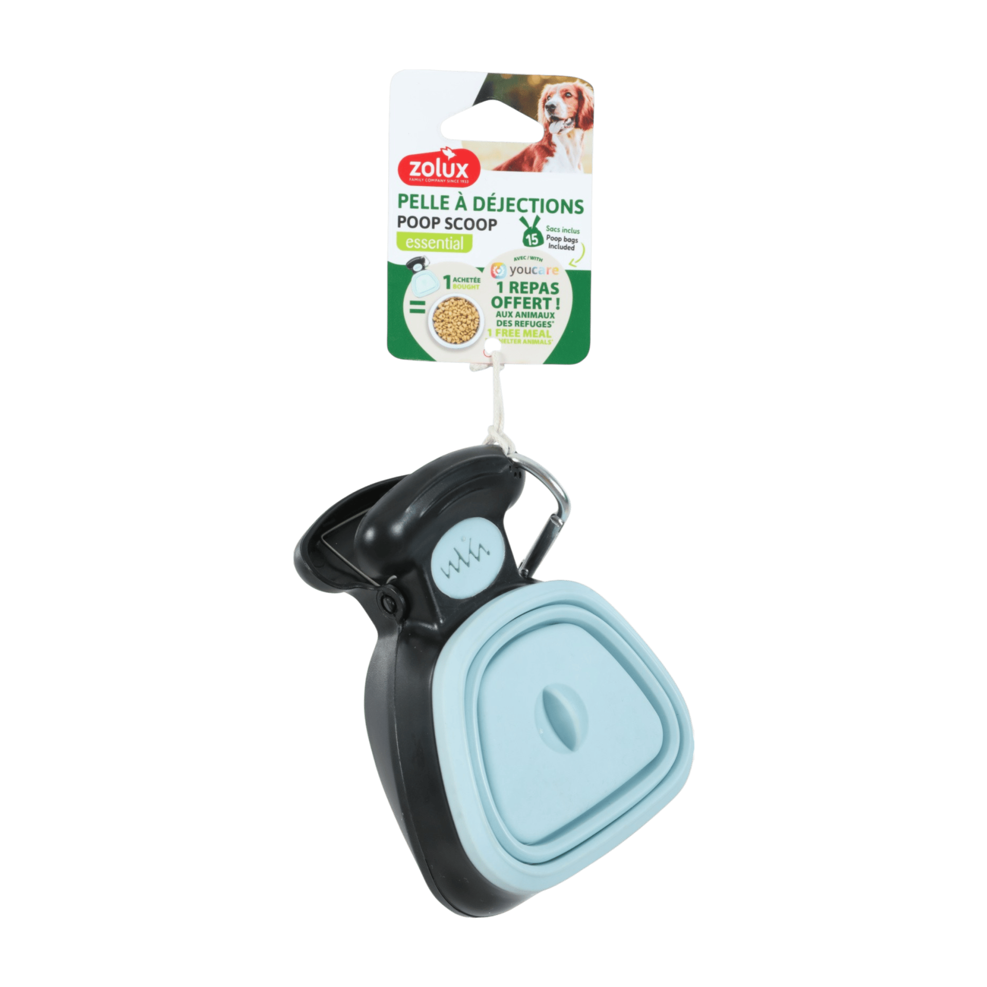 Sběračka na exkrementy se sáčky světle modrá YC Zolux