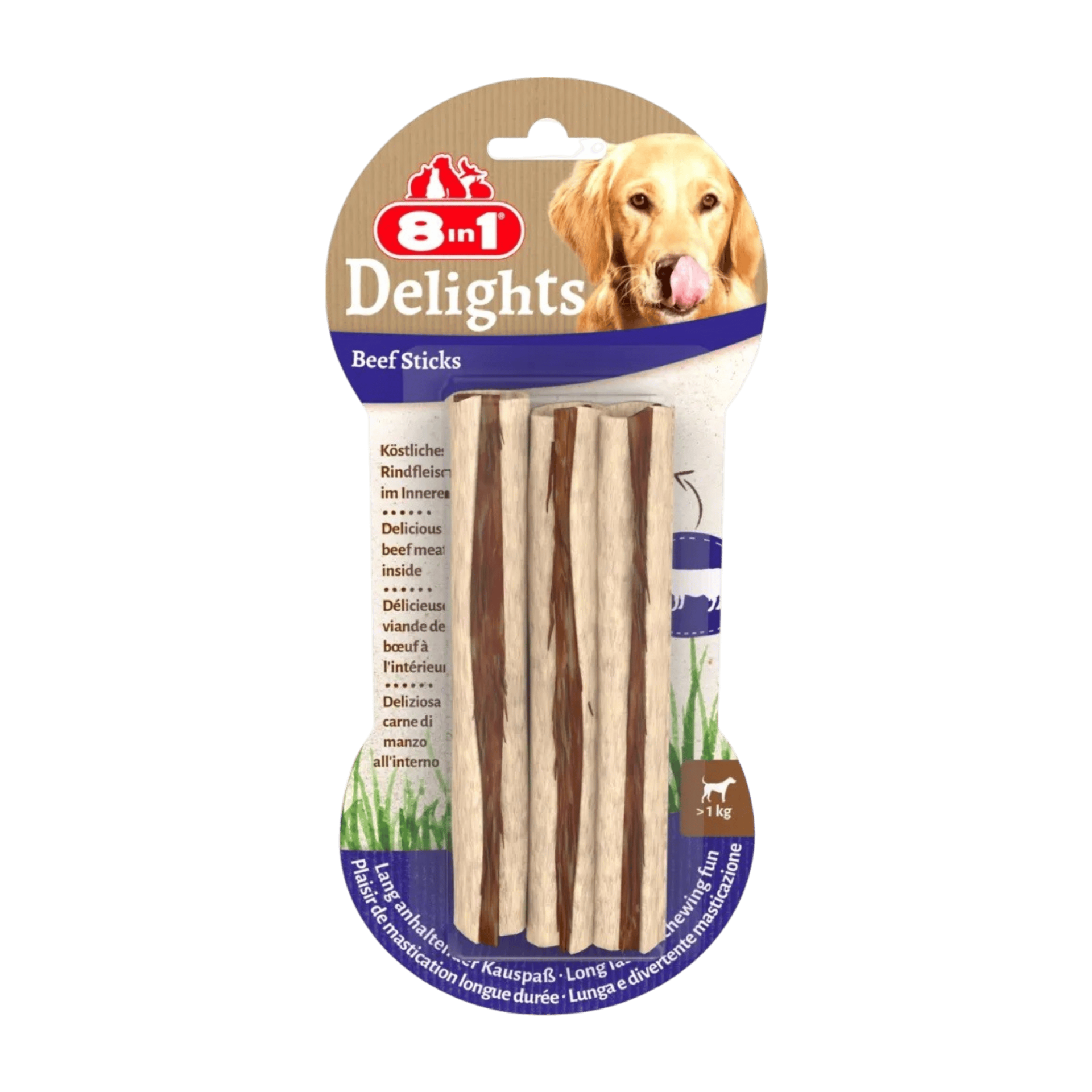 Pochoutka 8in1 Delights Beef Sticks 3ks