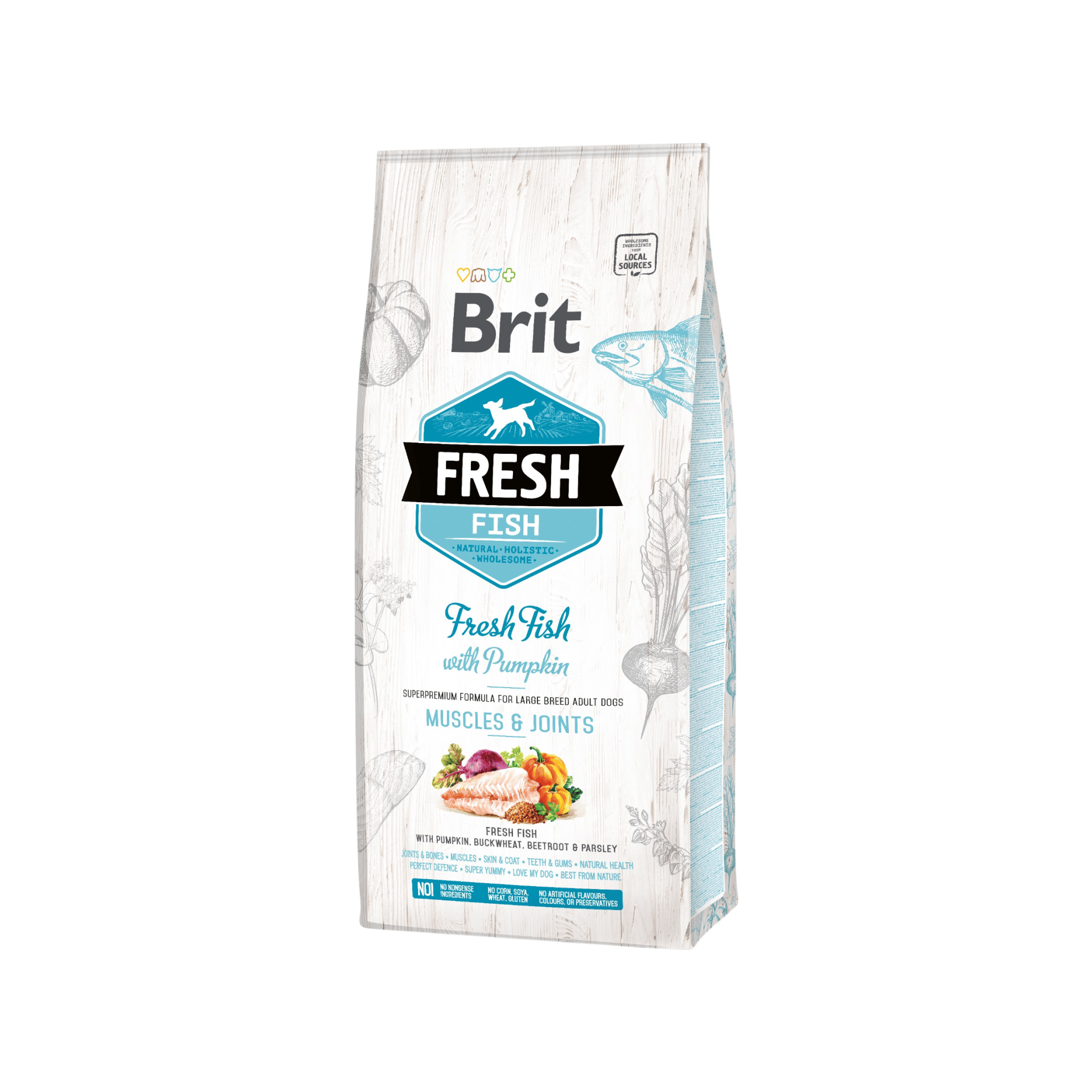 Brit Fresh Dog Fish & Pumpkin Adult Large 12kg
