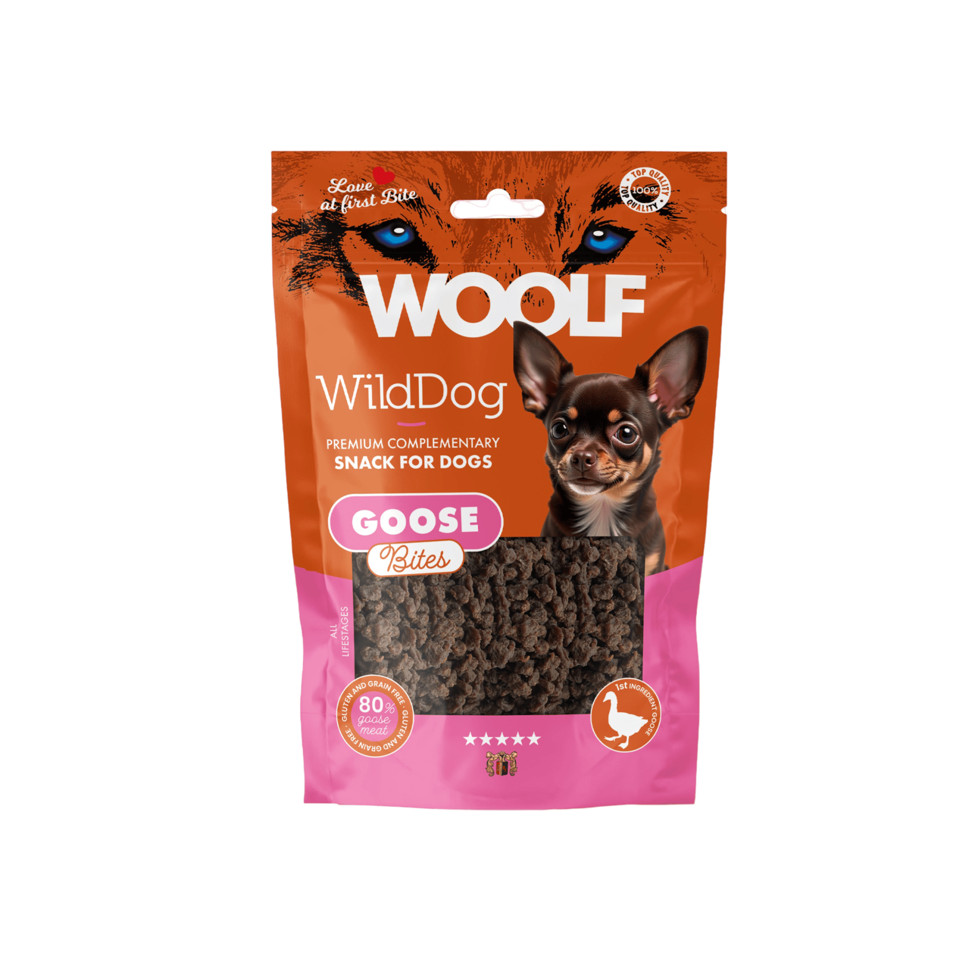 WOOLF WildDog poch. Bites Soft Goose 100g