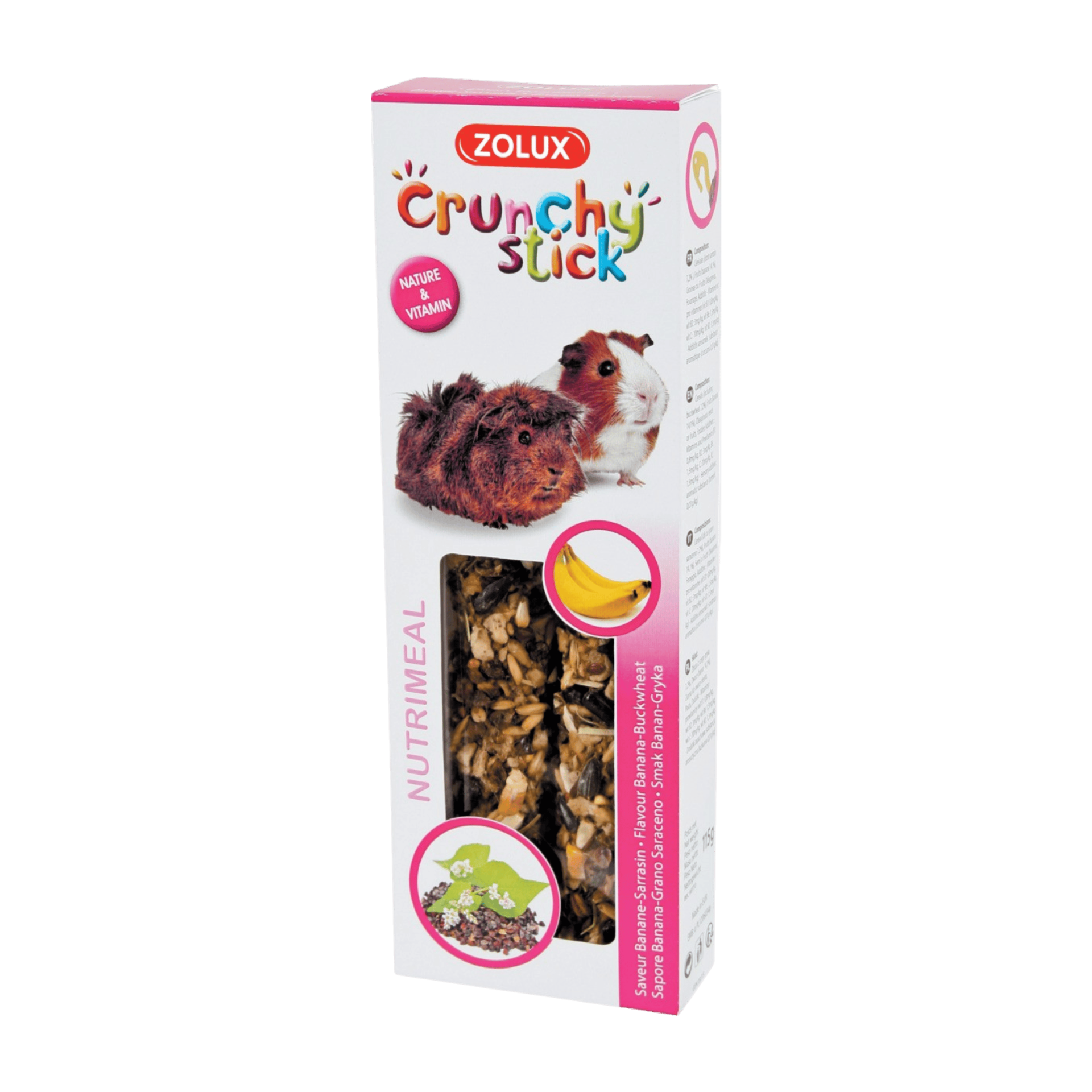 Pochoutka CRUNCHY STICK banán/pohanka pro morče Zolux