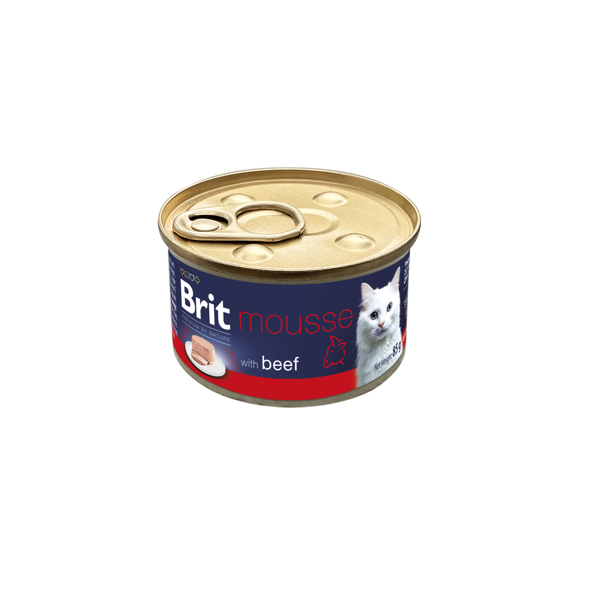 Brit Premium Cat by Nature Mousse Beef 85g