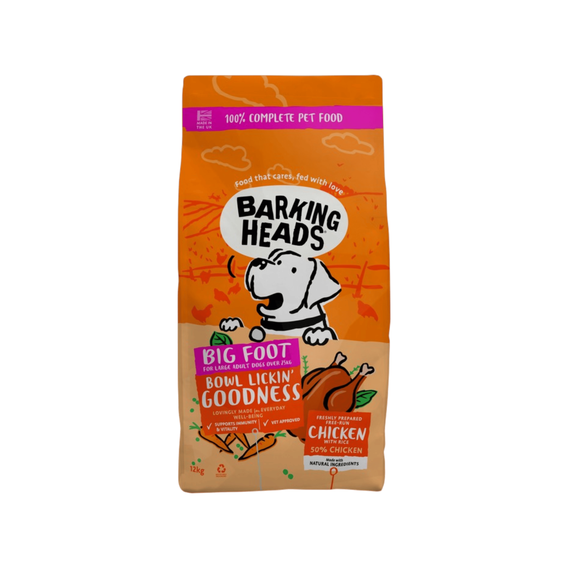 BARKING HEADS Big Foot Bowl Lickin Good Chick 12kg