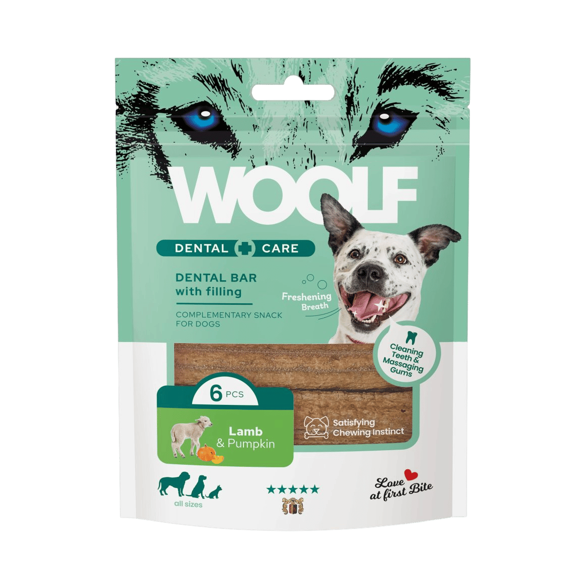 WOOLF Dental Care Bar with Lamb&Pumpkin 108g/6ks