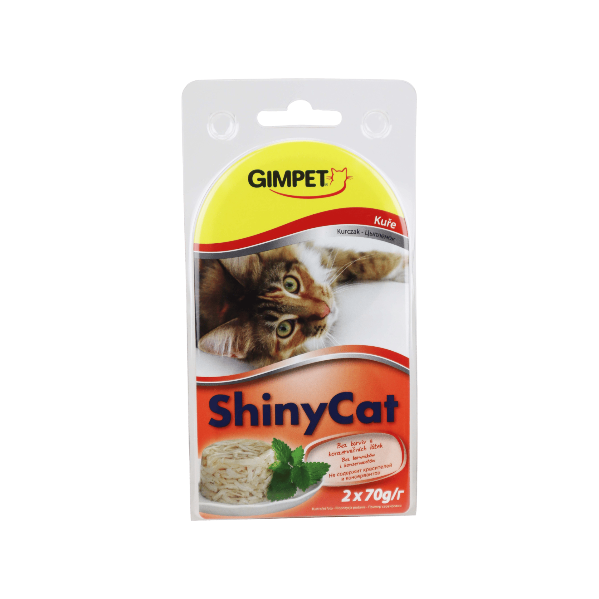 Gimpet ShinyCat konz. kuře 2x70g