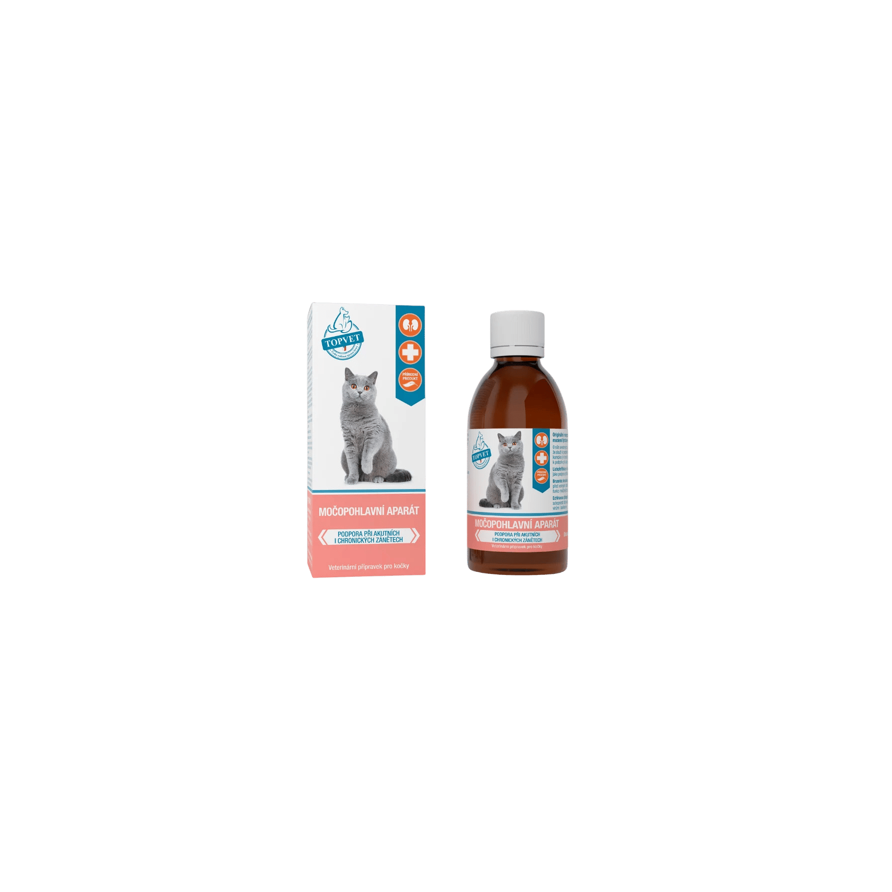 Močopohlavní aparát sirup pro kočky TOPVET 200ml