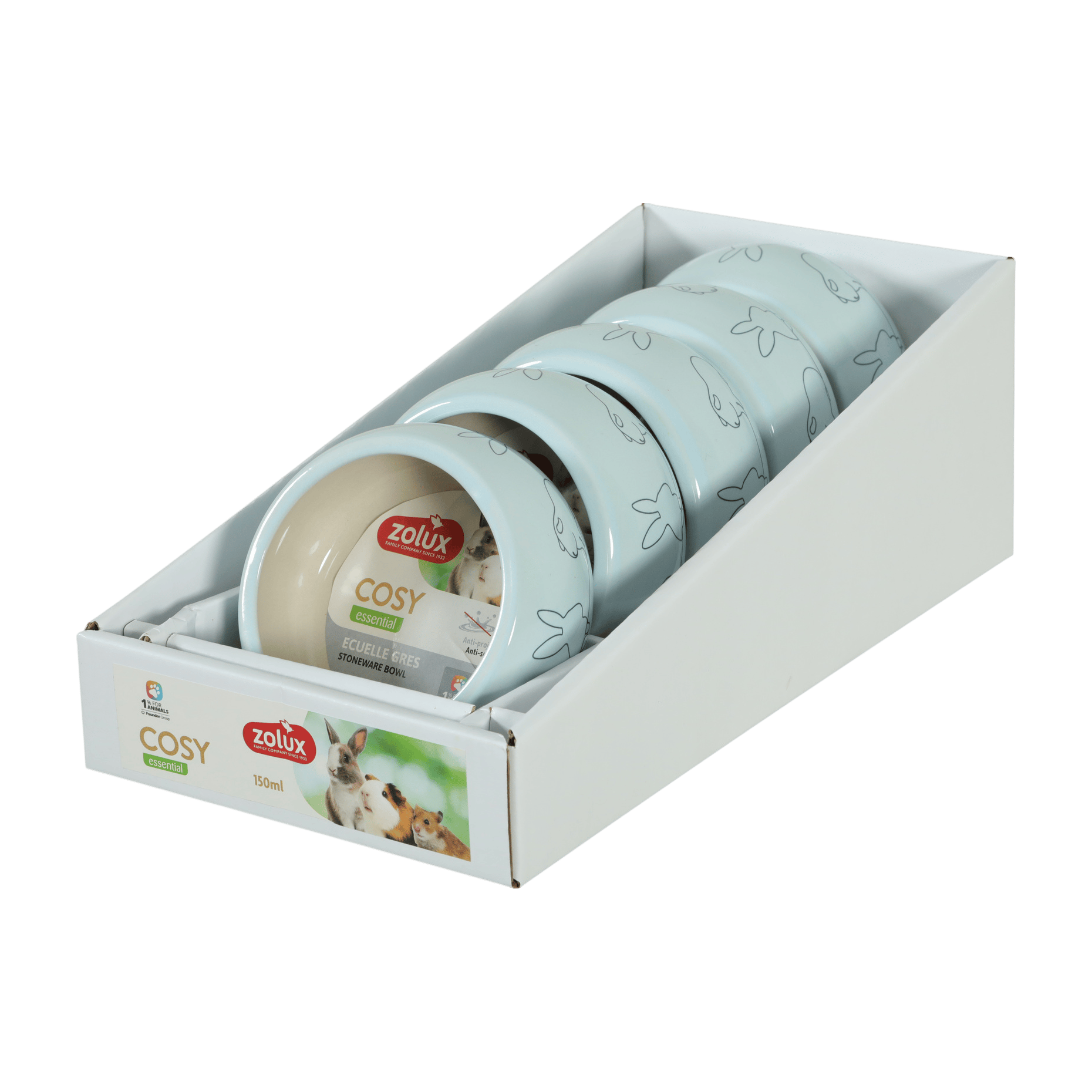 Miska keramická COSY hlodavec 150ml modrá Zolux