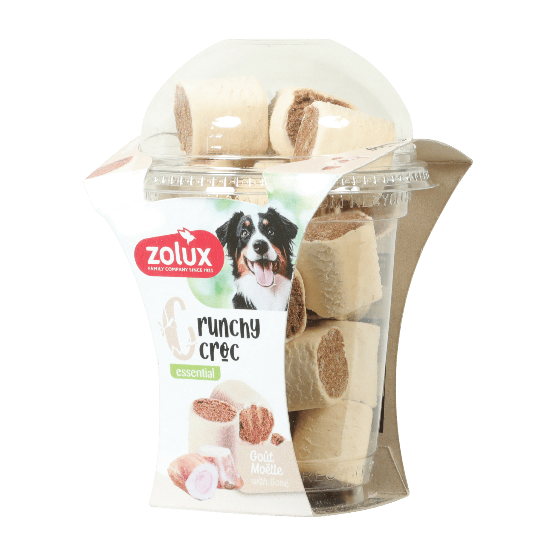 Pochoutka pes CRUNCHY XL Morková kost 240g Zolux