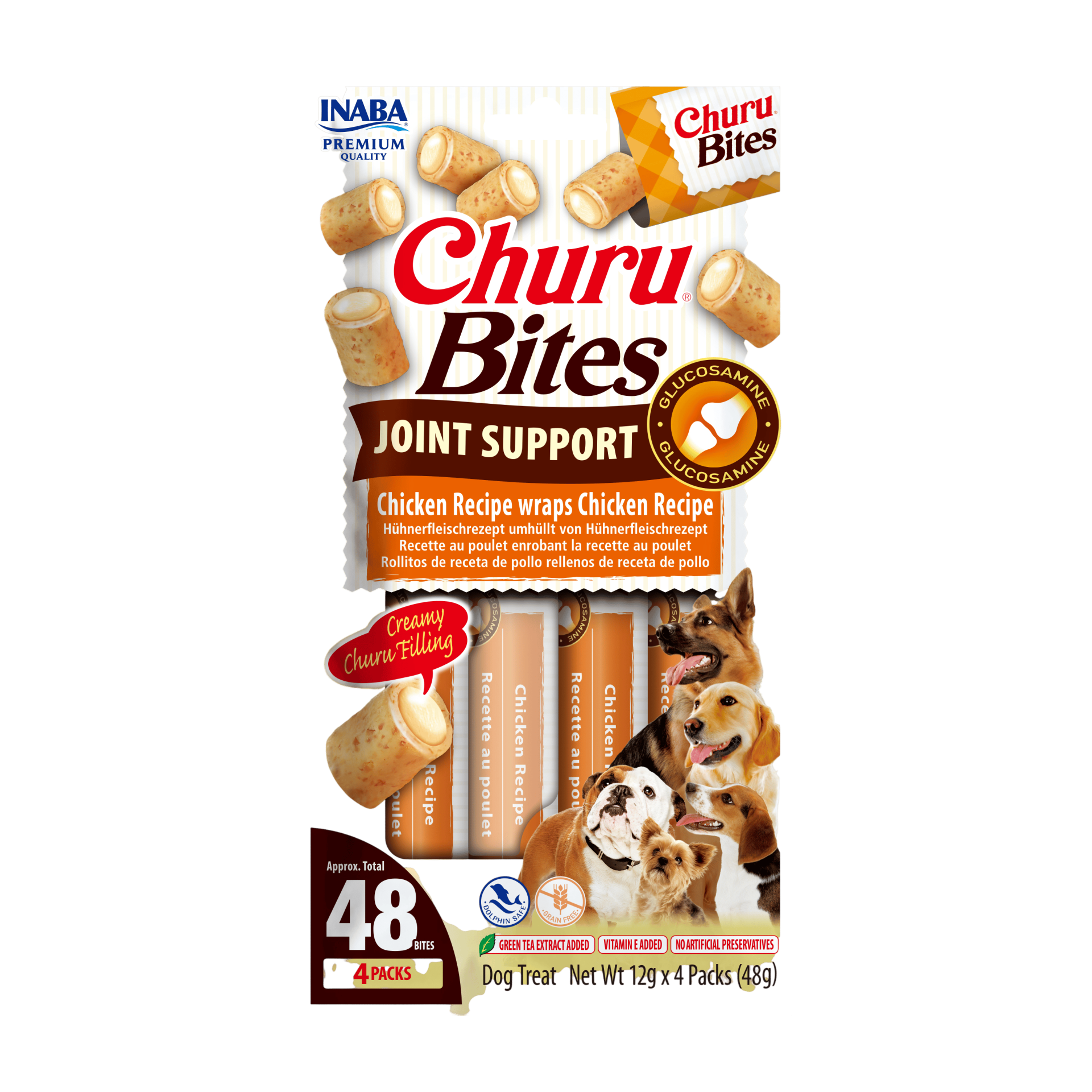 Churu Dog Bites Joint Supp.Chick.wraps Chicken 4x12g
