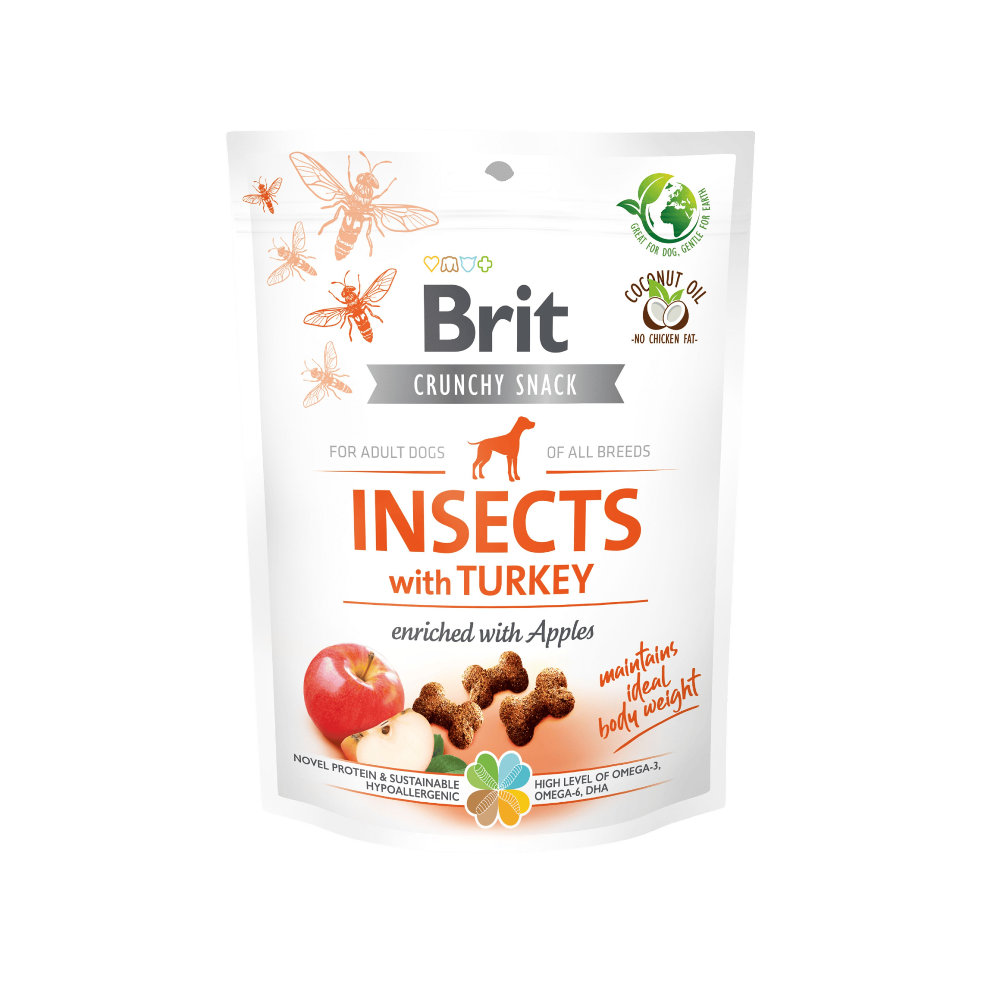 Brit Care Dog Crunchy Crack. Insec. Turkey Apples 200g