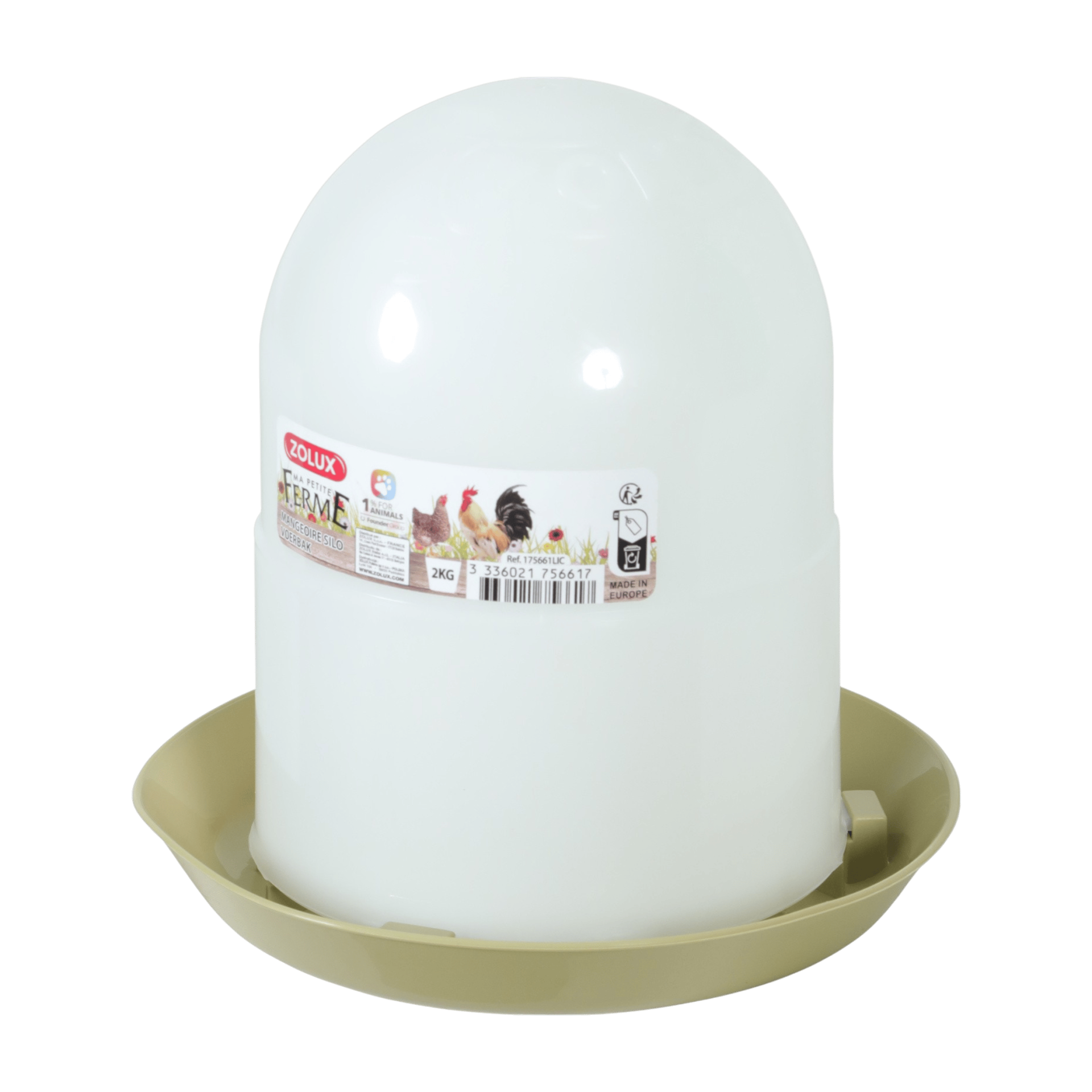 Krmítko pro drůbež SILO 2kg zelená Zolux