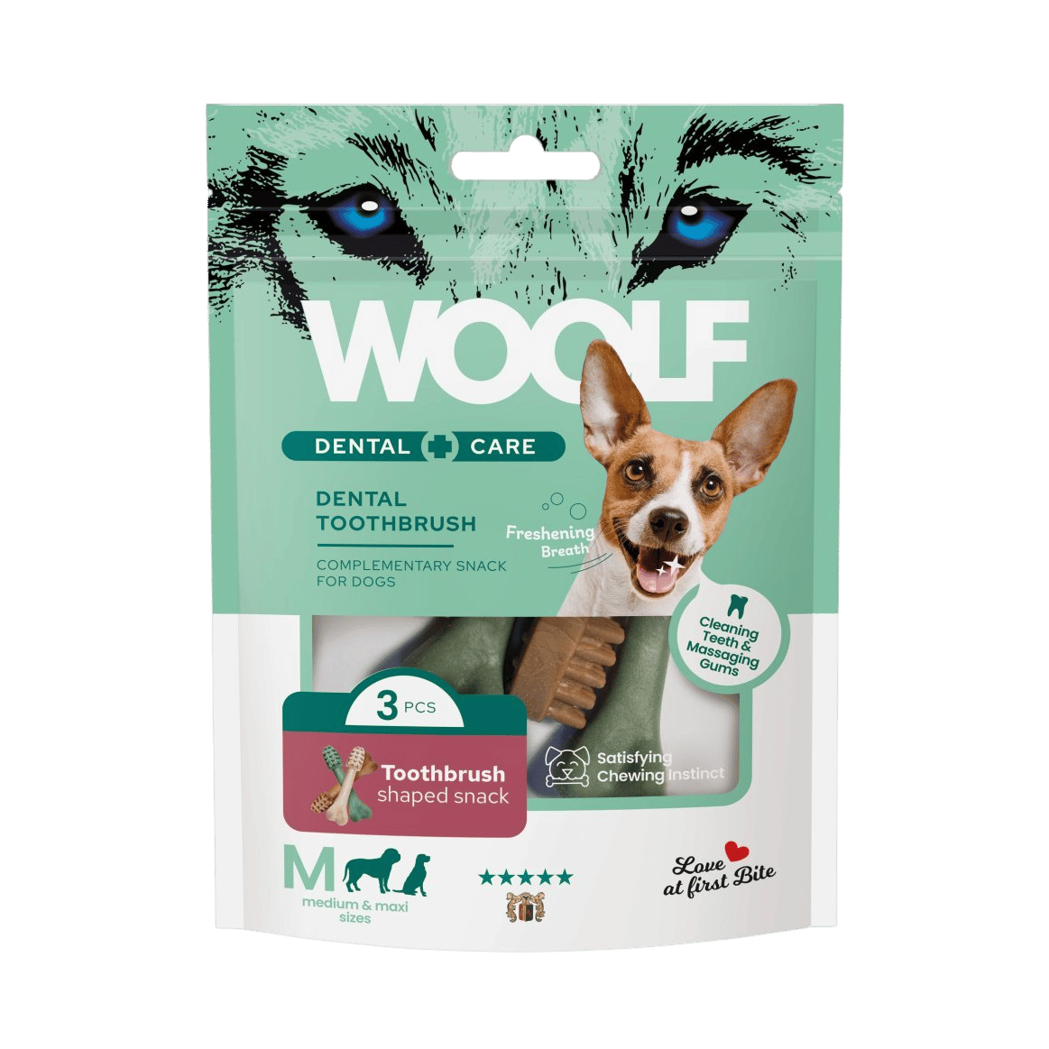 WOOLF Dental Care Toothbrush M 120g/3ks