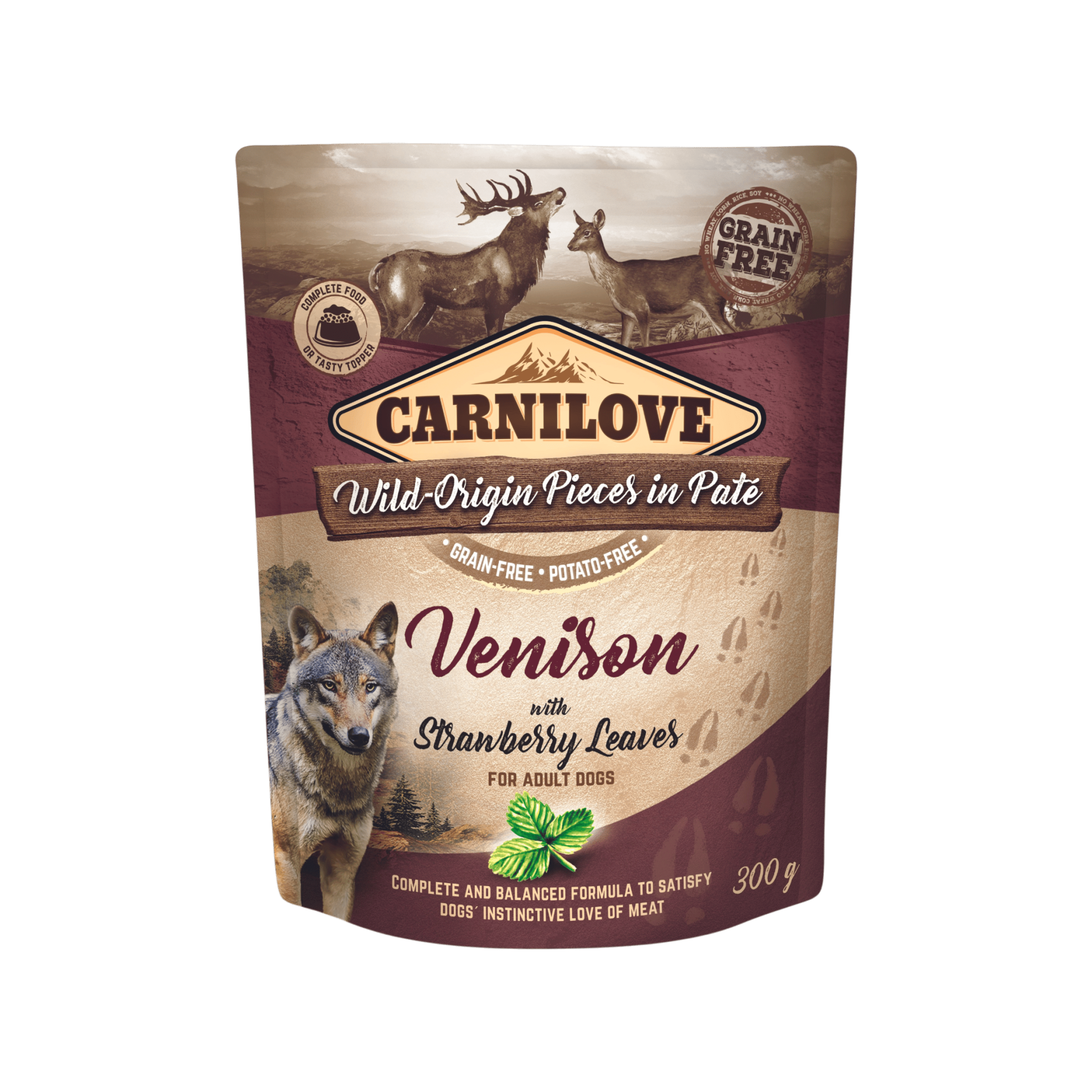 Carnilove Dog Pouch Paté Venison & Strawberry 300g