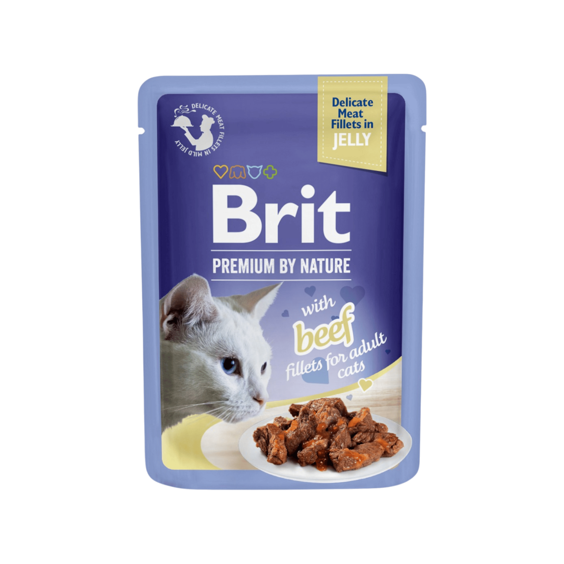 Brit Premium Cat D Fillets in Jelly with Beef 85g
