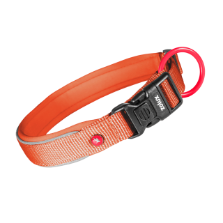 Obojek pes PREMIUM nylon 15mm/25-30cm tm.oranž. Zolux