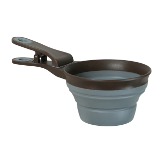 Odměrka na krmivo SILICONE s klipem, šedá L Zolux