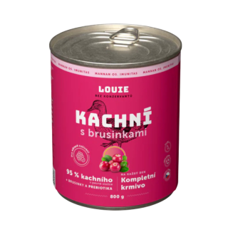 Louie Dog konz. Kachní s brusinkami a prebiotiky 800g