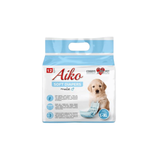 Plenky pro psy Aiko Soft Diapers L-XL/60-80cm 12ks