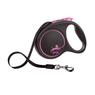 Vodítko FLEXI Black Design L pásek 5m/50kg růžová