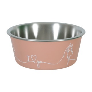 Miska nerez pes LOVE DOG 1,7l růžová Zolux