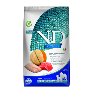 N&D OCEAN DOG Adult M/L Salmon & Cod & Melon 2,5kg