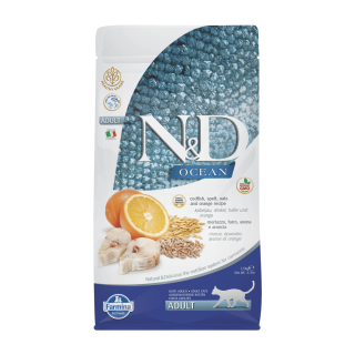 N&D OCEAN CAT LG Adult Codfish & Orange 1,5kg