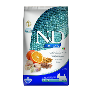 N&D OCEAN DOG LG Adult Mini Codfish & Orange 2,5kg