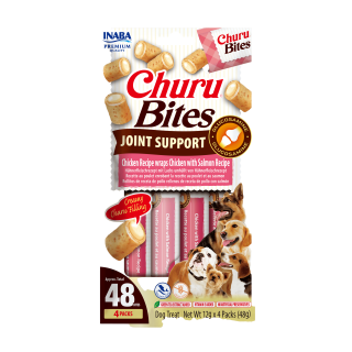 Churu Dog Bites Joint Supp.Chick.wraps Chick&Salm4x12g