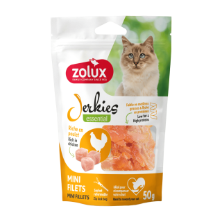 Pochoutka kočka JERKIES MINI filet kuře 50g Zolux