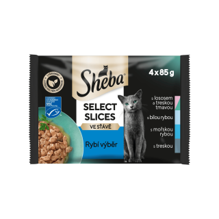 Sheba kapsa Select Slices rybí výběr 4x85g