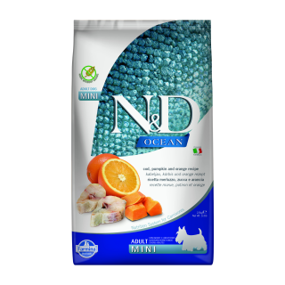 N&D OCEAN DOG Adult Mini Codfish&Pumpkin&Orange 2,5kg