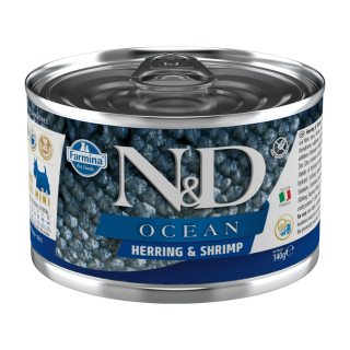 N&D DOG OCEAN Adult Herring & Shrimps Mini 140g