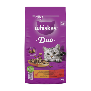 Whiskas Dry DUO jehněčí a krůtí 1,4kg