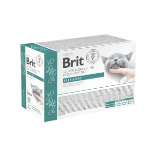 Brit VD Cat Pouch fillets in Gravy Sterilised 12x85g