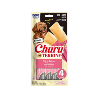 Churu Dog Terrine losos plemena L 4x54g
