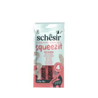 Schesir Cat kapsa Squeez It Losos krém 4x15g
