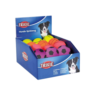 Hračka pes Míč mechová guma 6cm neon TR