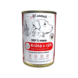 All Animals DOG konz. Krůtí mleté s rýží 400g