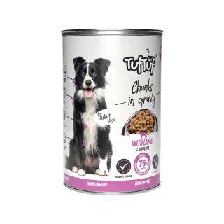 Tuf Tuf Dog Kousky masa s jehněčím v omáčce konz.415g