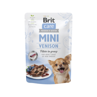 Brit Care Dog Mini Venison fillets in gravy 85g