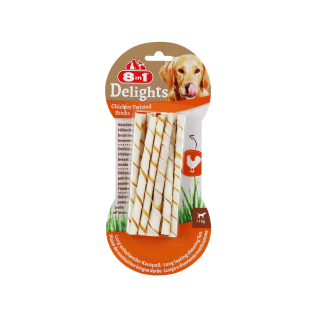 Pochoutka 8in1 Delights Chicken Twisted Sticks 10ks