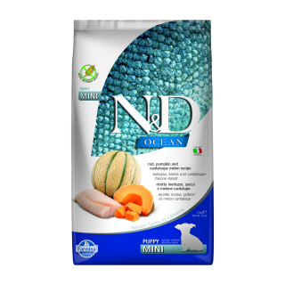 N&D OCEAN DOG Puppy Mini Codfish & Pumpkin&Melon 2,5kg
