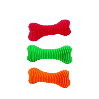 Hračka pes Kost Dentální  žebrovaná plovací 18cm SP