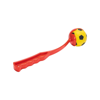 Hračka pes Házedlo 32cm oranž./červ. KAR