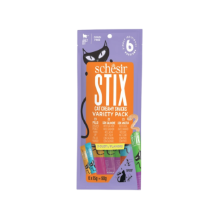 Schesir Cat pochoutka Stix Liquid Snack Variety 6x15g