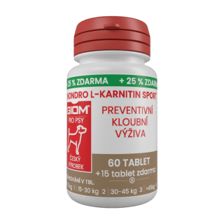 Giom S pes Chondro L-karnitin SPORT 60 tbl+25% zdarma