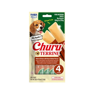 Churu Dog Terrine kuřecí s araš.másl. plemena M 4x30g