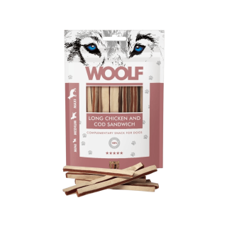 WOOLF pochoutka Soft Chicken and Cod Sandwich 100g