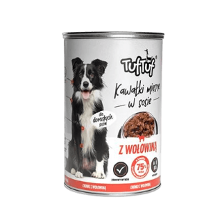 Tuf Tuf Dog Kousky masa s hovězím v omáčce konz.415g