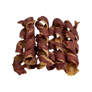 Pochoutka Spirály z vepřové kůže s kachním 15cm/10ks